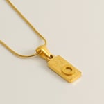 Gold color / 1 Piece Simple Series Hip-Pop/Rock Letter O Stainless Steel  Gold Color Unisex Pendant Necklaces Picture15